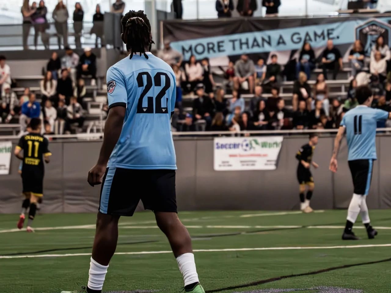 Detroit Metro FC in match action