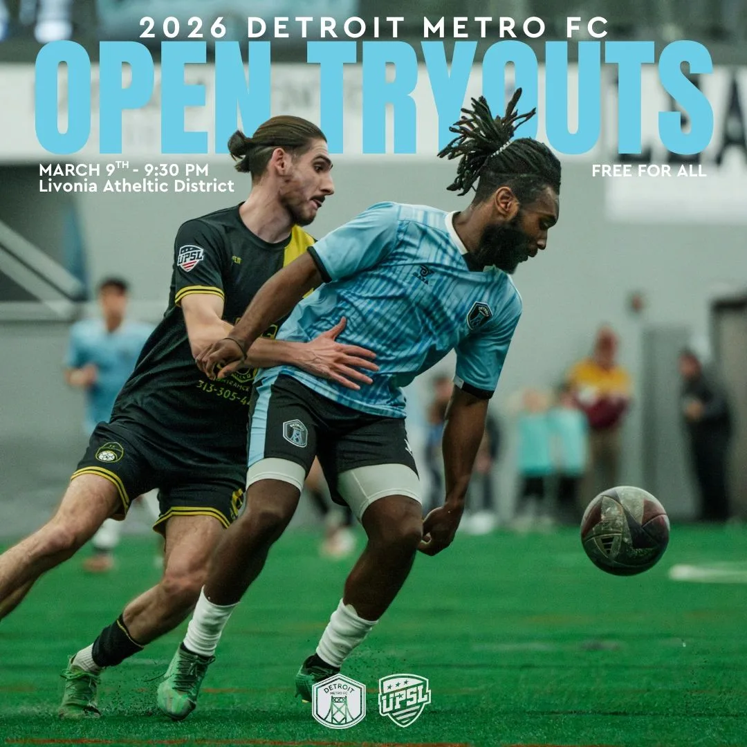 Detroit Metro FC open tryouts poster