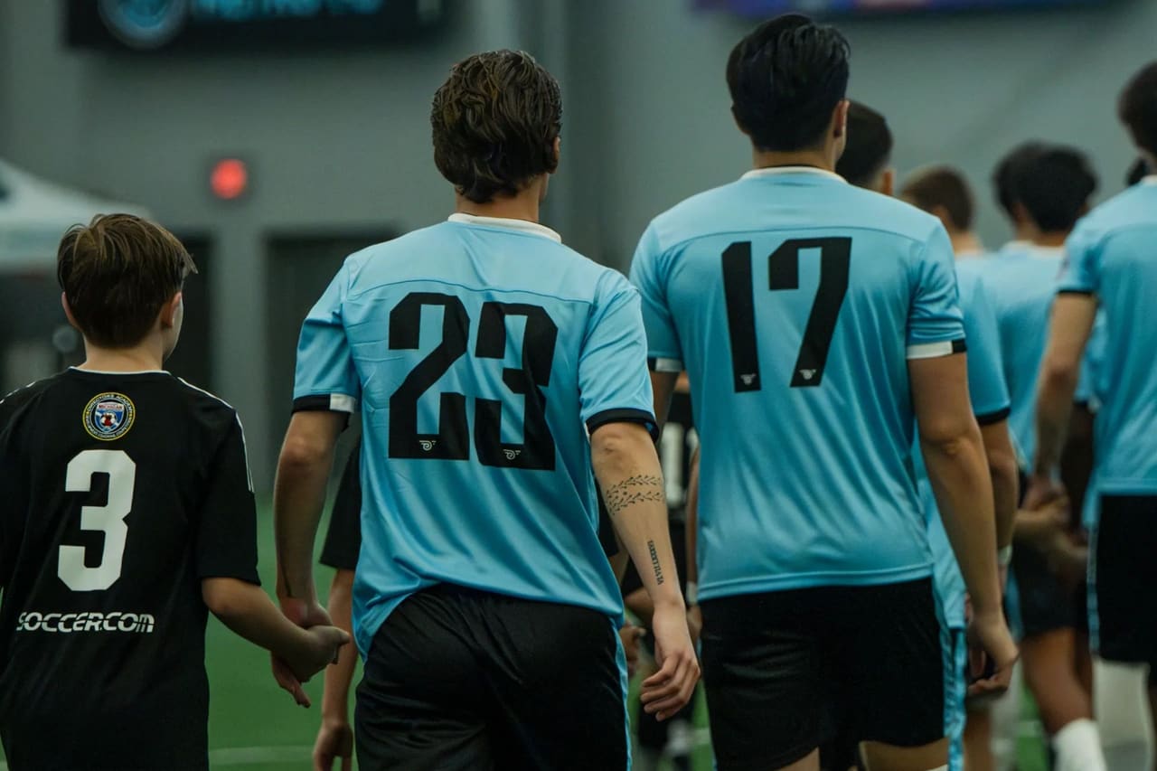 Detroit Metro FC players walking out